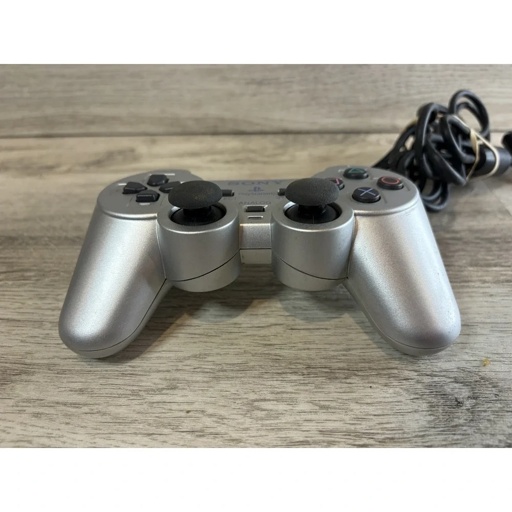 Genuine Oem Sony PS2 Dualshock 2 Controller Silver Playstation 2 For Parts